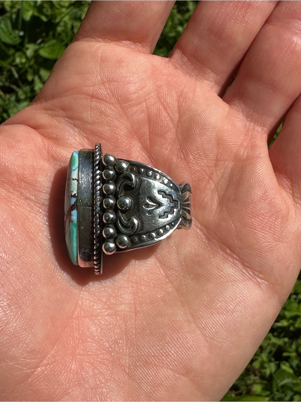 Albert Jake Golden Hills Turquoise Ring - Picture 4 of 5